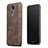 Soft Luxury Leather Snap On Case for Huawei Enjoy 6 Brown