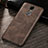 Soft Luxury Leather Snap On Case for Huawei Enjoy 6 Brown