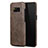 Soft Luxury Leather Snap On Case for Samsung Galaxy S8 Brown