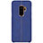 Soft Luxury Leather Snap On Case for Samsung Galaxy S9 Plus Blue