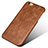 Soft Luxury Leather Snap On Case L01 for Apple iPhone 6 Plus Brown