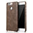 Soft Luxury Leather Snap On Case L01 for Huawei P9 Plus Brown