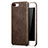 Soft Luxury Leather Snap On Case L02 for Apple iPhone 7 Plus Brown