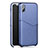 Soft Luxury Leather Snap On Case L05 for Apple iPhone X Blue