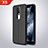 Soft Silicone Gel Leather Snap On Case Cover A01 for Nokia X5 Black