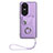 Soft Silicone Gel Leather Snap On Case Cover BF1 for Oppo Reno10 5G Purple