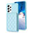Soft Silicone Gel Leather Snap On Case Cover BF1 for Samsung Galaxy A13 4G Mint Blue