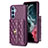 Soft Silicone Gel Leather Snap On Case Cover BF1 for Samsung Galaxy A54 5G Purple