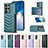 Soft Silicone Gel Leather Snap On Case Cover BF1 for Samsung Galaxy S22 Ultra 5G