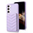 Soft Silicone Gel Leather Snap On Case Cover BF1 for Samsung Galaxy S24 5G Clove Purple
