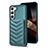 Soft Silicone Gel Leather Snap On Case Cover BF1 for Samsung Galaxy S24 5G Green