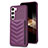 Soft Silicone Gel Leather Snap On Case Cover BF1 for Samsung Galaxy S24 5G Purple