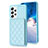 Soft Silicone Gel Leather Snap On Case Cover BF2 for Samsung Galaxy A53 5G Mint Blue