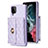 Soft Silicone Gel Leather Snap On Case Cover BF3 for Samsung Galaxy A12 Nacho Clove Purple