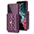 Soft Silicone Gel Leather Snap On Case Cover BF3 for Samsung Galaxy A53 5G Purple