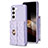 Soft Silicone Gel Leather Snap On Case Cover BF3 for Samsung Galaxy S24 Plus 5G Clove Purple