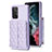 Soft Silicone Gel Leather Snap On Case Cover BF4 for Samsung Galaxy A52 5G Clove Purple