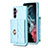 Soft Silicone Gel Leather Snap On Case Cover BF4 for Samsung Galaxy Jump3 5G Sky Blue