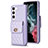 Soft Silicone Gel Leather Snap On Case Cover BF4 for Samsung Galaxy S22 Plus 5G Clove Purple