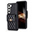 Soft Silicone Gel Leather Snap On Case Cover BF4 for Samsung Galaxy S24 5G Black