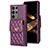 Soft Silicone Gel Leather Snap On Case Cover BF4 for Samsung Galaxy S24 Ultra 5G Purple