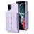 Soft Silicone Gel Leather Snap On Case Cover BF5 for Samsung Galaxy A12 Clove Purple