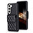 Soft Silicone Gel Leather Snap On Case Cover BF5 for Samsung Galaxy S24 5G Black