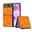 Soft Silicone Gel Leather Snap On Case Cover BH7 for Motorola Moto Razr 40 5G Orange