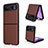 Soft Silicone Gel Leather Snap On Case Cover BY1 for Motorola Moto Razr 40 5G