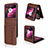 Soft Silicone Gel Leather Snap On Case Cover BY1 for Motorola Moto Razr 40 Ultra 5G Brown