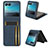 Soft Silicone Gel Leather Snap On Case Cover BY4 for Motorola Moto Razr 40 Ultra 5G Blue