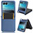 Soft Silicone Gel Leather Snap On Case Cover BY6 for Motorola Moto Razr 40 Ultra 5G Blue