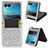 Soft Silicone Gel Leather Snap On Case Cover CX2 for Motorola Moto Razr 40 Ultra 5G Silver