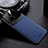 Soft Silicone Gel Leather Snap On Case Cover FL1 for Samsung Galaxy A91 Blue