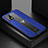Soft Silicone Gel Leather Snap On Case Cover FL1 for Samsung Galaxy F02S SM-E025F Blue