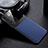 Soft Silicone Gel Leather Snap On Case Cover FL1 for Vivo V27 5G Blue