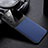 Soft Silicone Gel Leather Snap On Case Cover FL1 for Vivo V27 Pro 5G Blue