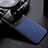 Soft Silicone Gel Leather Snap On Case Cover FL1 for Vivo X80 5G Blue