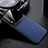 Soft Silicone Gel Leather Snap On Case Cover FL1 for Vivo Y20G Blue