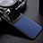 Soft Silicone Gel Leather Snap On Case Cover FL1 for Vivo Y35 4G Blue