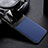 Soft Silicone Gel Leather Snap On Case Cover FL1 for Vivo Y76s 5G Blue