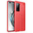 Soft Silicone Gel Leather Snap On Case Cover for Huawei Honor V40 5G Red