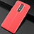 Soft Silicone Gel Leather Snap On Case Cover for OnePlus 6 Red