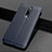 Soft Silicone Gel Leather Snap On Case Cover for OnePlus 7 Pro Blue