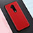 Soft Silicone Gel Leather Snap On Case Cover for OnePlus 7T Pro 5G Red