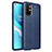 Soft Silicone Gel Leather Snap On Case Cover for OnePlus 8T 5G Blue