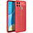 Soft Silicone Gel Leather Snap On Case Cover for Oppo A35 Red