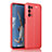 Soft Silicone Gel Leather Snap On Case Cover for Oppo A54 5G Red