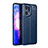 Soft Silicone Gel Leather Snap On Case Cover for Oppo Find X5 Pro 5G Blue