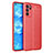 Soft Silicone Gel Leather Snap On Case Cover for Oppo Reno6 5G Red